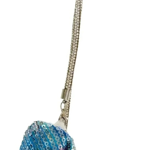 ASOS Design Sequin Diamante Strap Mini Dress blue snake print Size 0 NWT - Picture 4 of 15